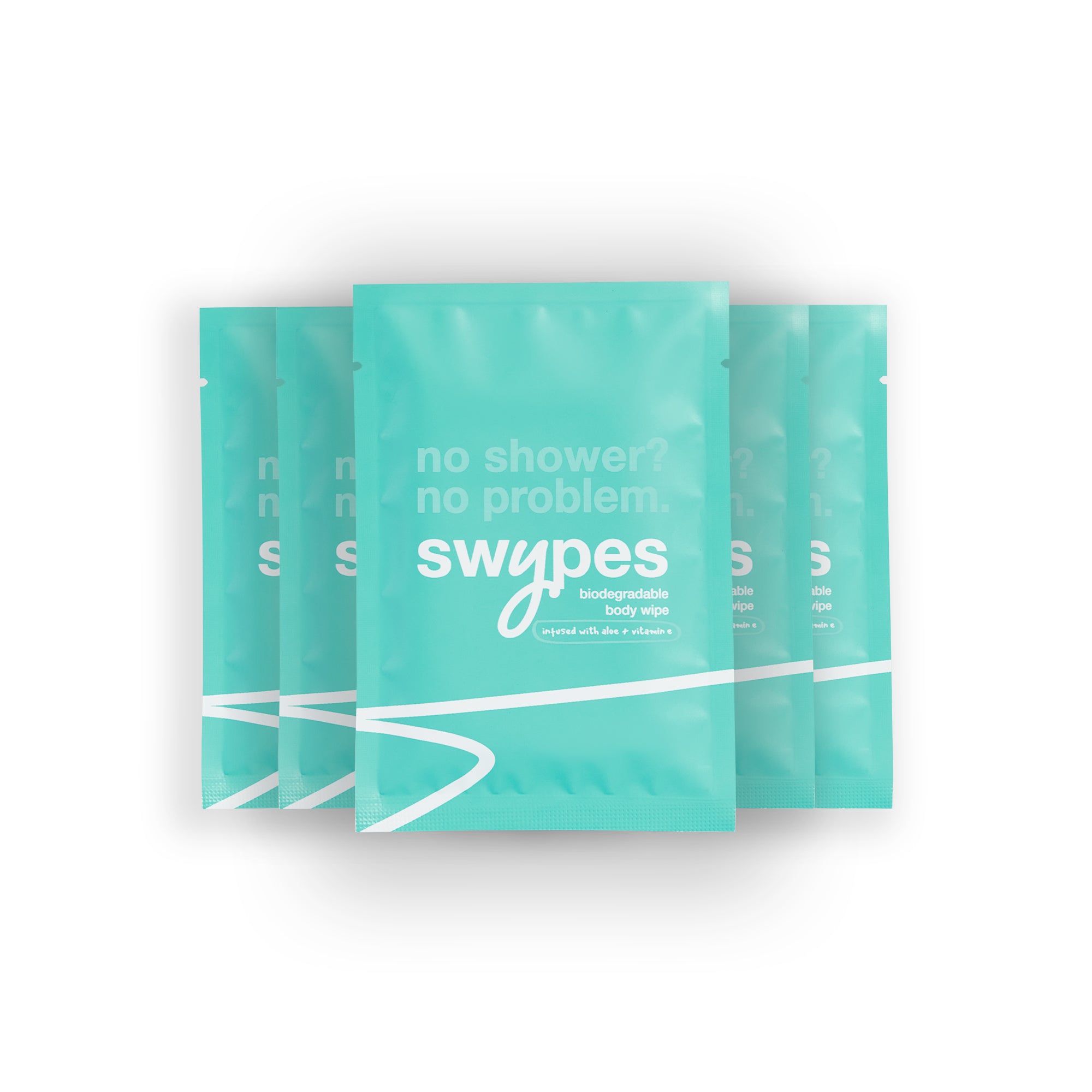 Swypes biodegradable all-over body wipes in individually wrapped sachets